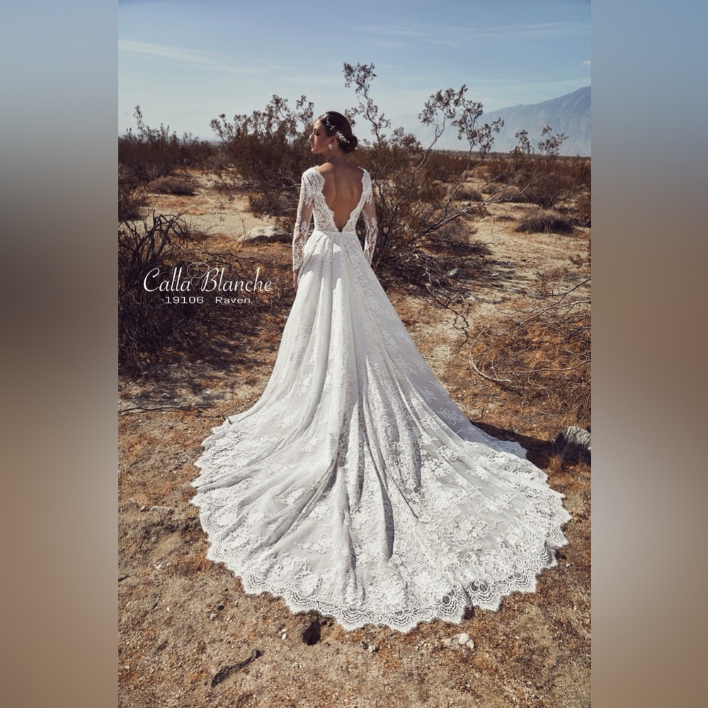 Calle Blanche Raven Lace Wedding Dress - Picture 2 of 8